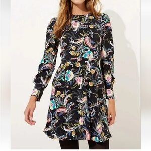 Floral Black Dress